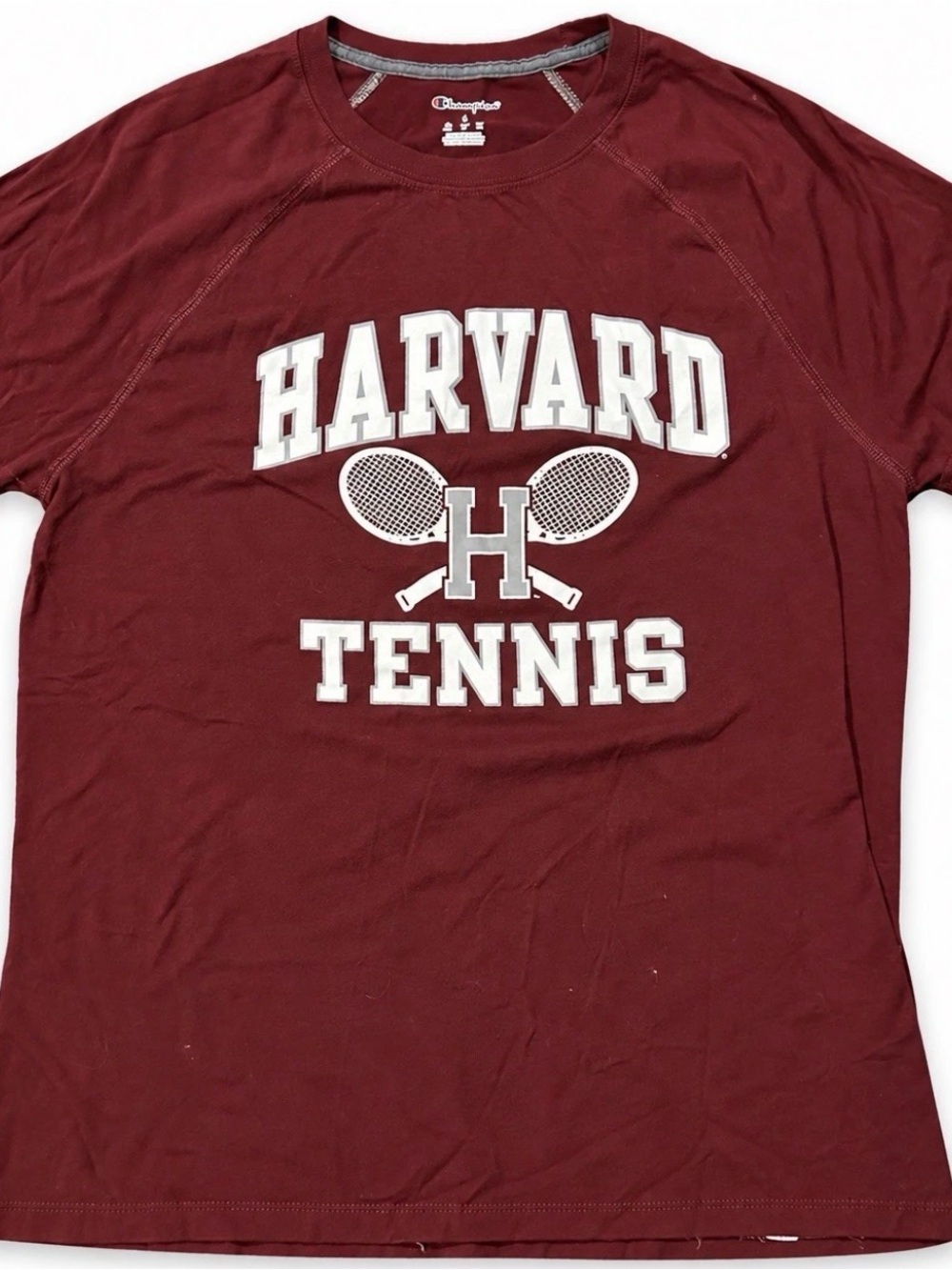 Champion Maroon Harvard Tennis Logo Tee